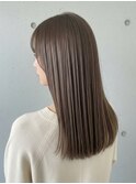 ブリーチなしカラー×小顔ロングレイヤー30代美人ヘア