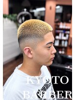 バーバーショップテト(barber shop tete)&nbsp;金髪ベリーショートフェード/スキンフェード