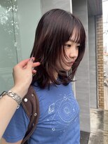 クプラ(Qpula) ワインレッド 顔周りレイヤー ミディアムレイヤー