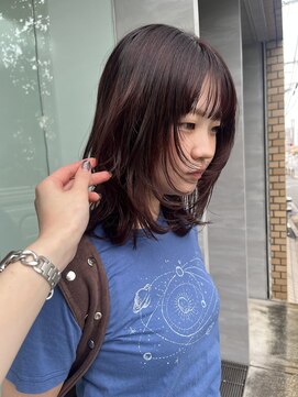 クプラ(Qpula) ワインレッド 顔周りレイヤー ミディアムレイヤー