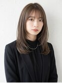 髪質改善カラー/透け感グレージュ/トリートメント