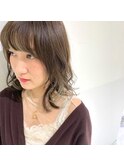 イヤリングカラー×前髪インナー