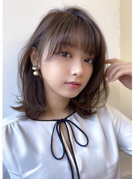 ハニーシブヤ(HONEY shibuya) 【HONEY渋谷】顔まわり小顔レイヤーミディ（徳永　りえこ）