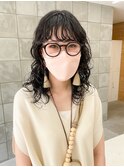 クルクルパーマ 黒髪パーマ アンニュイ くるくる