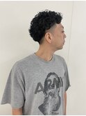 メンズショートでクリクリパーマ