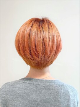 アズールサン 草加西口店(azule-sun) ダブルカラー×ショートヘア/ブラッドオレンジ,タンバルモリボブ
