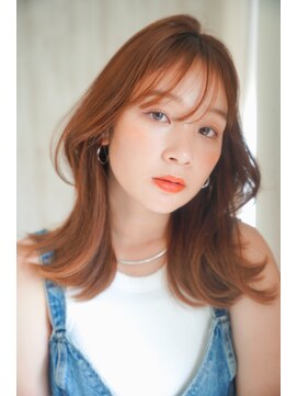 ニューヨークニューヨーク 梅田茶屋町店(NYNY) 大人可愛いレイヤースタイル×オレンジベージュ