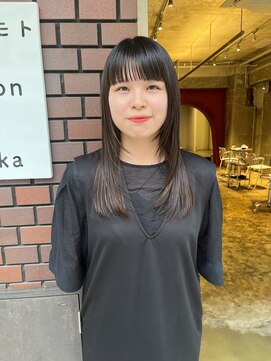 ハマモト 顔まわりレイヤー　暗髪ロング