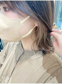 斜めバング/グレージュカラー/シルキーベージュ/韓国/渋谷