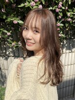 ガーランド (Garland)&nbsp;大人かわいい小顔レイヤー/シースルーバング/ピンクベージュ