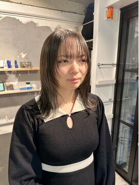 エイチヘア(h hair) 【hhair 四条大宮】ミディアムウルフ
