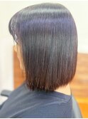 20代30代40代髪質改善カラーアッシュブラウン艶感ミディアムボブ