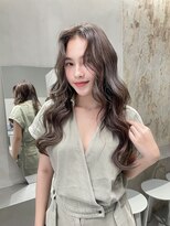 ソル 栄矢場町(SOL)&nbsp;オリーブベージュ/オリーブカラー/ウェーブヘア/名古屋美容院