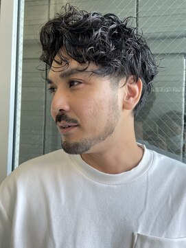 インセプション 銀座(INCEPTION) センターパート/スペインカールニュアンスパーマ/ダークアッシュ