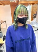 turquoise green×BLACK