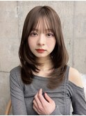 簡単スタイリング/伸ばしかけヘア/小顔ヘア/ブリーチなしカラー