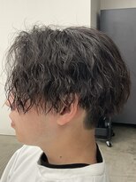 フイ 新宿3丁目(Hui)&nbsp;フェザーパーマ/グレーブルーカラー/刈り上げショートパンク