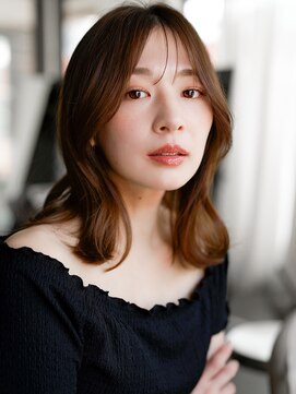 レノラ 本町(LENORA) ☆ホワイトグレージュミニウルフデジタルパーマチェリーブラウン