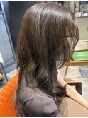 アッシュベージュメッシュレイヤー×20代30代40代◎くびれ外ハネ