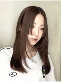 暗めカラー/レイヤーカット/マロンベージュ/くすみベージュ/原宿