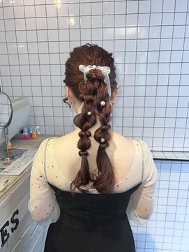 ヘアー アレス(hair ales) あみ下ろし　あみたらし　結婚式ヘア　お呼ばれヘア　ヘアセット