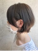 ショートボブ/ショート/グレージュ/３０代/４０代