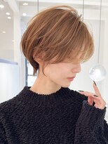 ロンドエニカ 大宮(Lond enika)&nbsp;黒髪カタログ/ショート/オリーブグレー/小顔に見せるヘア☆125