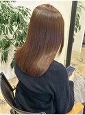 ブラウンベージュ 透明感カラー 髪質改善ストレート 縮毛矯正