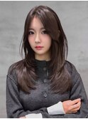 韓国風レイヤーカット顔まわりくびれオルチャン堀江