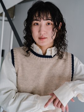 ヘアークラフト(Hair Craft) ハードパーマ×ミディアムレイヤー【岡山】黒髪