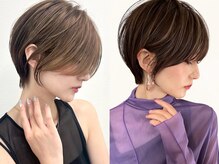 ジルブラン 錦糸町(JIL BLAN)の雰囲気(細めグレージュハイライト×ショートヘア)