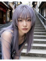 ラフ 原宿(L.a.a.g.f harajuku)&nbsp;ウルフレイヤーカット/ダブルカラー/ラベンダーアッシュ