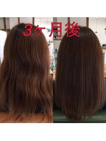 オハナヘアー(ohana hair) 髪質改善、3回目、初めて3か月の効果