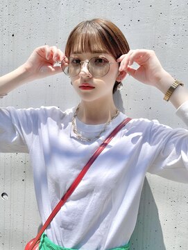 リタ(Lita) ☆お洒落ショート シースルー ベージュ