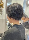 大人可愛い20代30代40代前下がりショートボブ【GRAFF銀座】