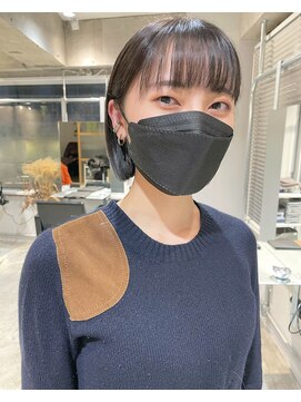 エンシー(ENCI) 切りっぱなしミニボブ/地毛風カラー