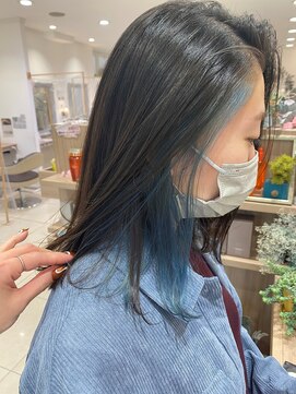 アッシュ さがみ野店(Ash) インナーカラー★ブルー★