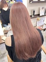 エイム ヘアメイク 横川店(eim HAIR MAKE) ロング×pink beige