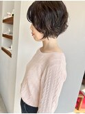くせ毛を活かしたショートボブ