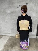 留袖着付け、ヘアセット