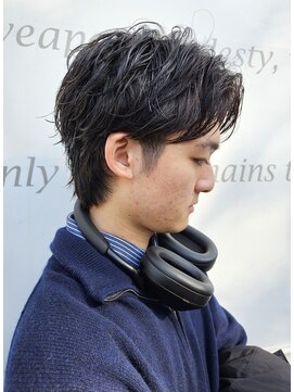 六本木美容室 白金店 ニュアンスパーマ/ダウンパーマ/センターパート/韓国/マッシュ