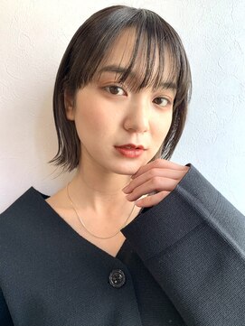 ノラギンザユー(NORA GINZA/U) 丸みショートマッシュコンパクト黒髪ショート前髪あり