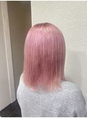 ピンクブラウン美髪エアリーロングブリーチピンク所沢練馬