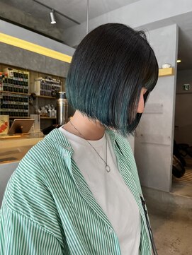 ミー(mii) 【mii】ボブスタイル/グリーンカラー/グリーングラデーション
