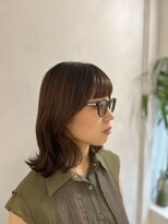 くびれレイヤーこなれミディ大人可愛い20代30代40代前髪あり