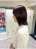 【OceanHair&Life田中愛梨】10代20代カシスレッド/切りっぱなし