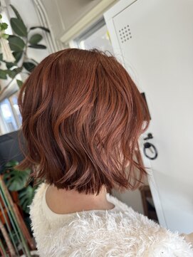 タオ(tao) ぱつっとボブ×オレンジ