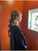 編みおろし　ヘアセット