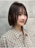 ★小顔黒髪クラゲヘアーオリーブグレーココアベージュ髪質改善★