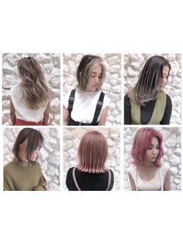 透明感とツヤ感のあるカラーで理想の髪色に☆ダメージレスで、仕上がりの手触りにも感動♪